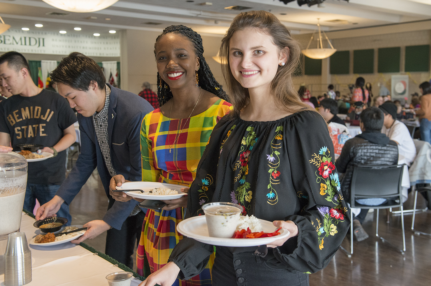 Attendees enjoyed a meal featuring food from across the globe.