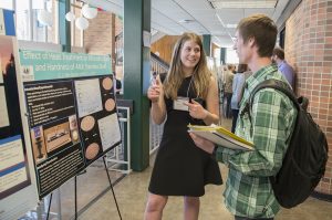 "Effect of Heat Treatment on Microstructure and Hardness of 440c Stainless Steel" poster presented by C.J. Ouden and M.S. Lund.