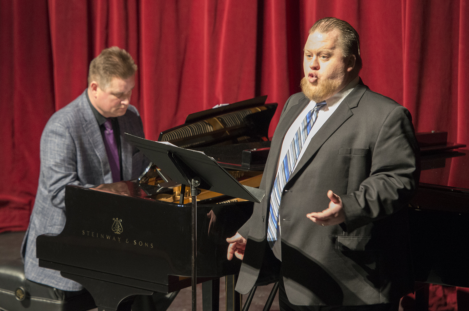 Dr. Renbarger performing at the Steinway reception.