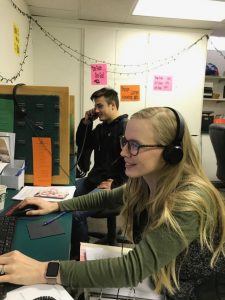 The Bemidji State University Alumni and Foundation Day of Giving call center staff. 