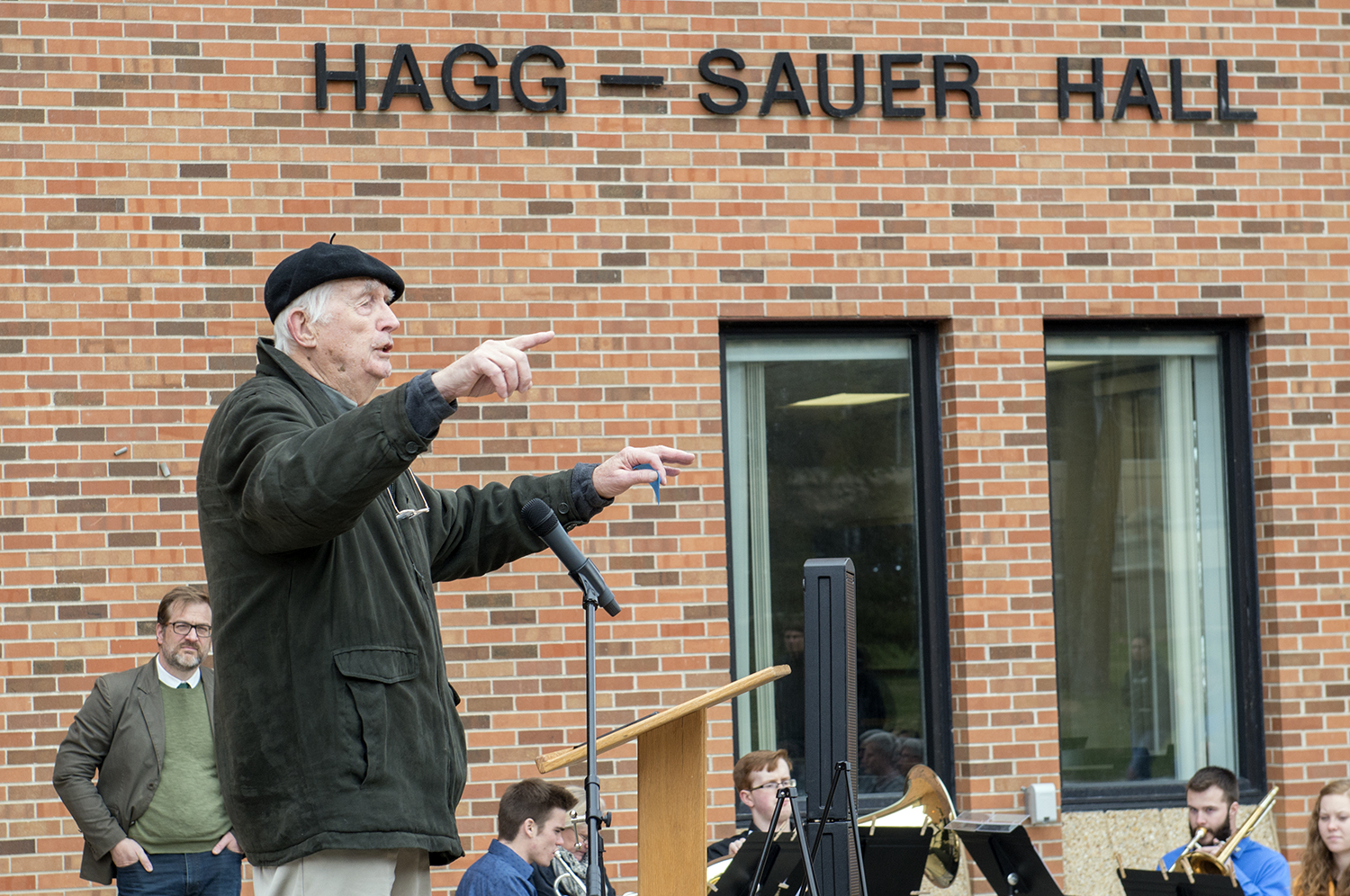 Pastor Ron Gladen, a guest speaker at the ceremony, attended BSU in the 1960's and had classes with both of the building's namesakes, Dr. Harold T. Hagg and Dr. Philip R. Sauer. He recalled the personalities of each and how they helped him to his future as a pastor.