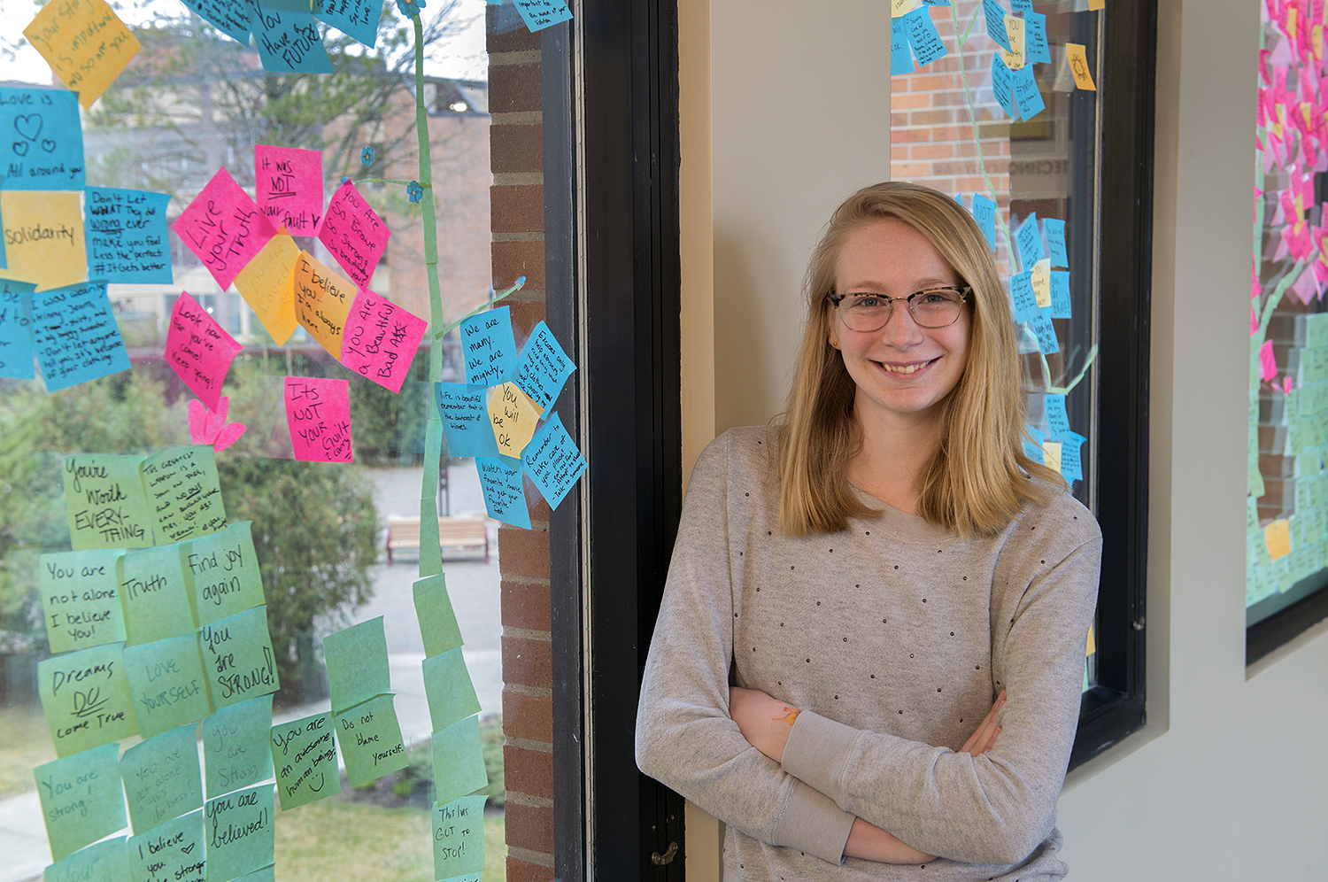 Kylie DeGrote and the Post-It Project.