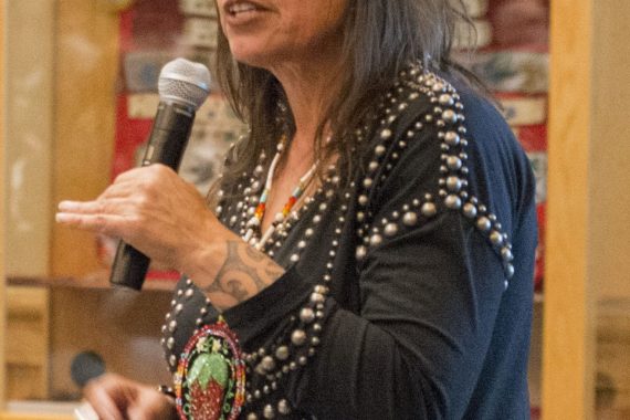 Winona LaDuke speaking at the AIRC in February