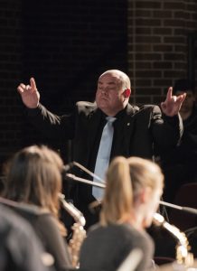 Scott Guidry directs the BSU Wind Ensemble