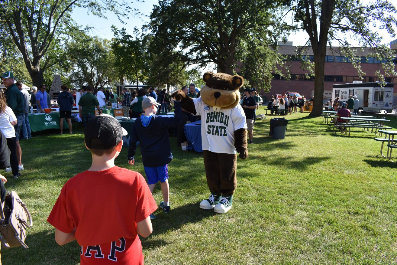 Bucky the Beaver at the Community Appreciation Day event.