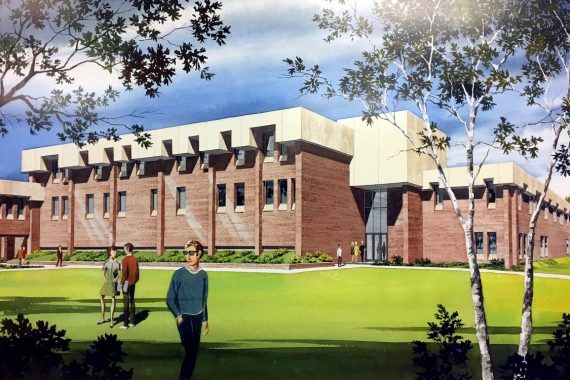 Electronic rendering of a Hagg-Sauer Hall portrait