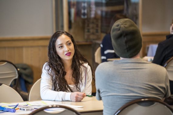 Student at the Make It OK panel.