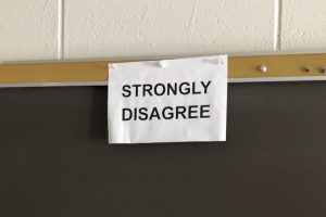 Sign that says strongly disagree