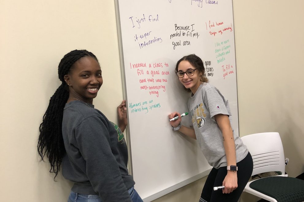 Students in ANTH 1100 Becoming Human participate in #AnthroDay recognition
