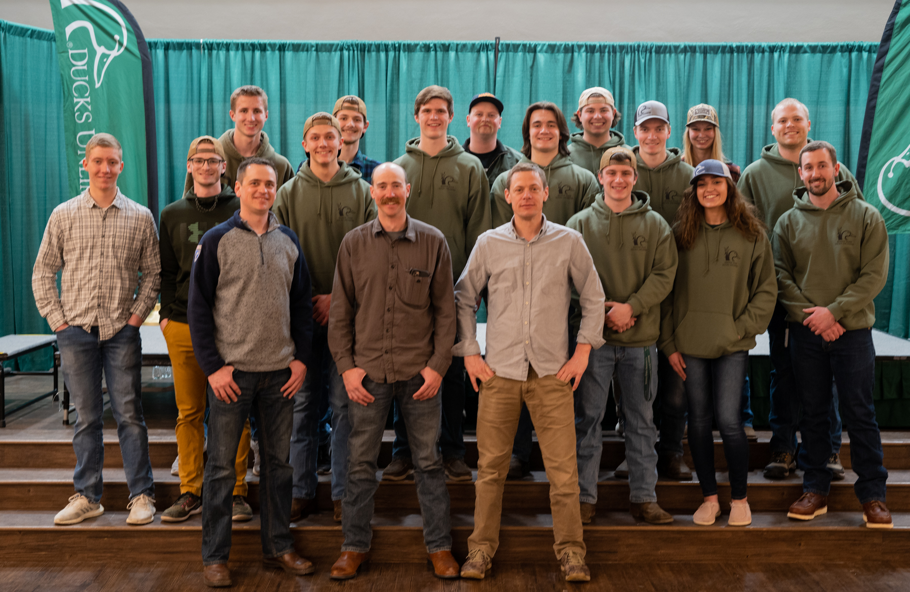 Steven Rinella and Ryan “Cal” Callaghan of the “MeatEater” Netflix show and podcast attended events hosted by the BSU chapter of Ducks Unlimited.