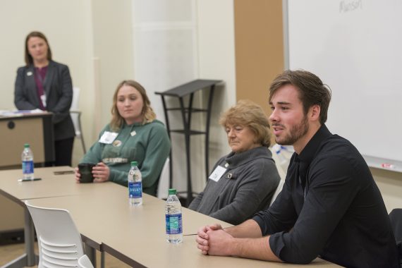 BSU alumni leaders in the classroom.