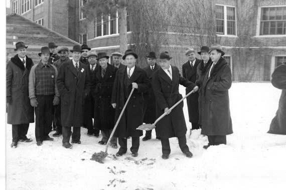 Groundbreaking for Memorial Hall.