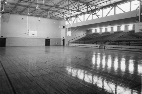 The BSU Gymnasium, in what is now called Memorial Hall.
