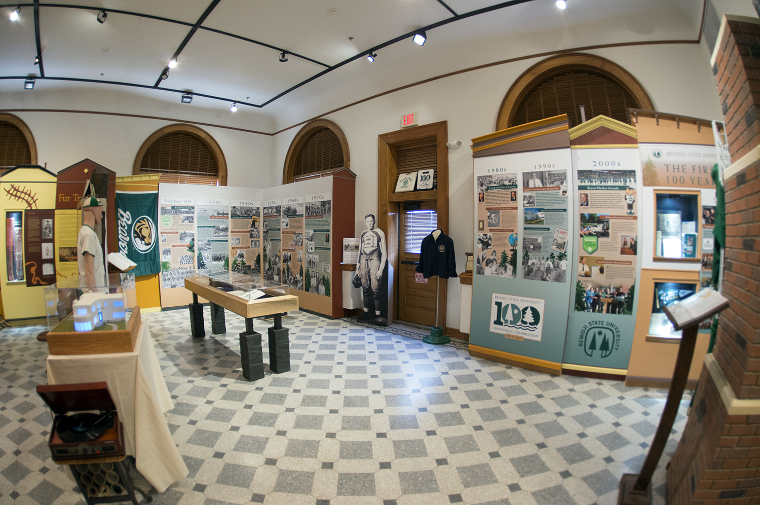 The Beltrami County Historical Society opened an exhibit celebrating Bemidji State University’s Centennial year in June 2019