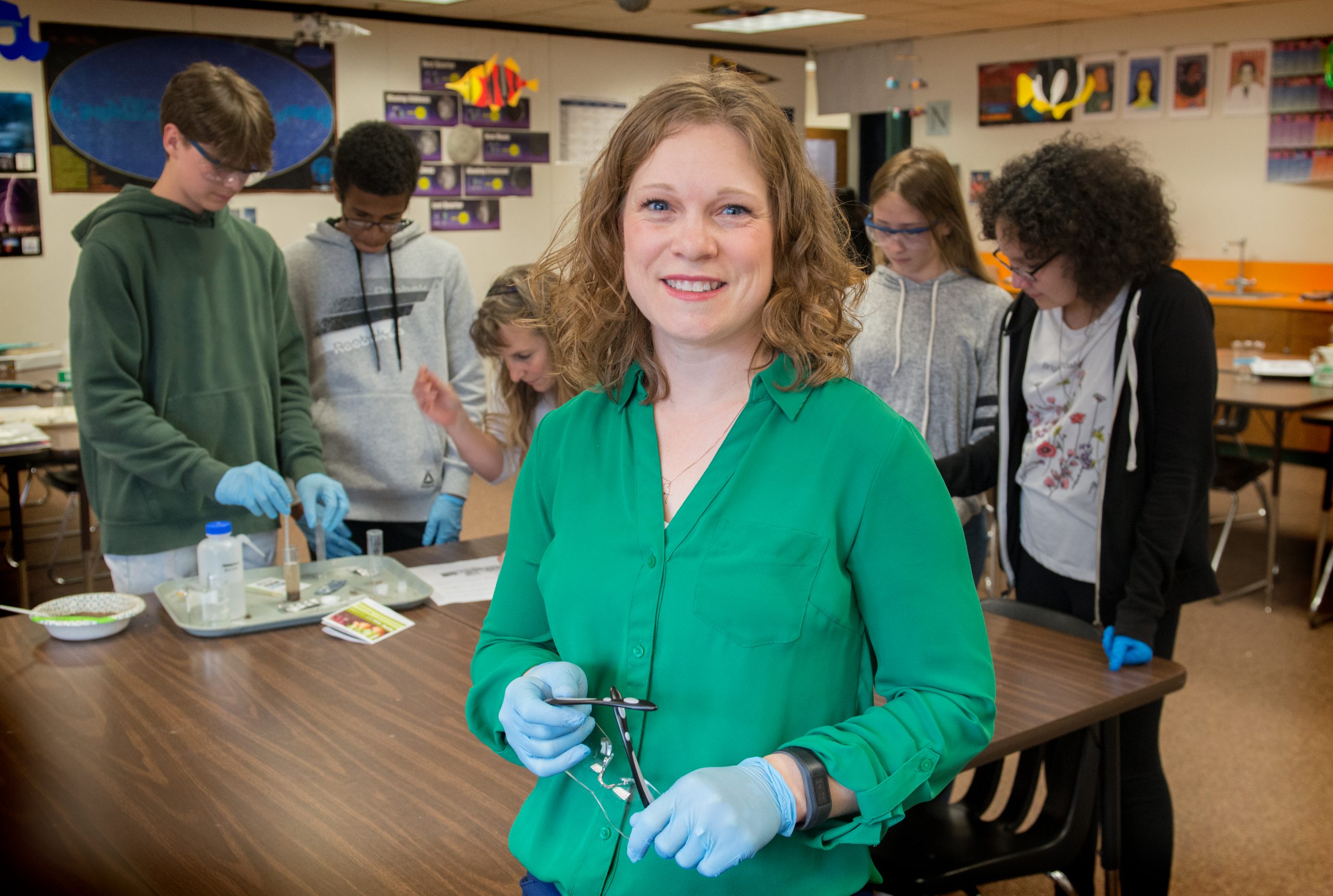 Katie Peterson in the classroom