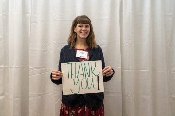 Megan Howard, recipient of the Julie Wegner Aquatic Biology Scholarship, at the Scholarship Appreciation Brunch on Nov. 2