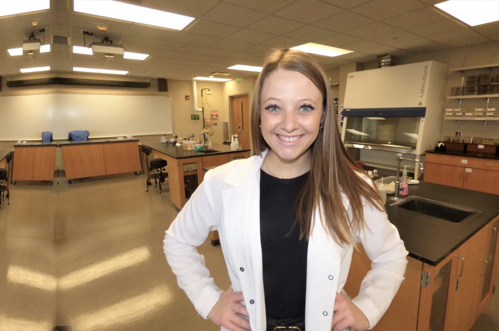 Savannah “Anna” Corradi, senior, majoring in biochemistry with a cellular and molecular emphasis