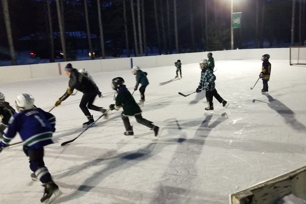 The Hammitt backyard rink, photo provided by Bryan Hammitt.