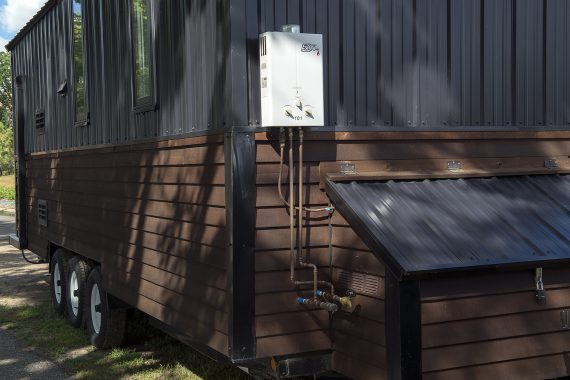 Bemidji State University tiny house EZ Tankless LP gas water heater