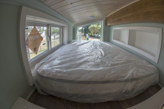 Bemidji State University tiny house custom loft mattress.Bemidji State University tiny house