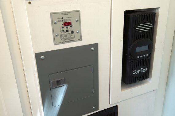 Bemidji State University tiny house Tri-Metric battery monitor.