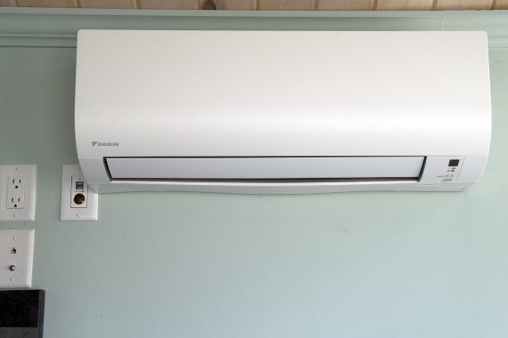 Bemidji State University tiny house Daikin split air conditioner/heater.