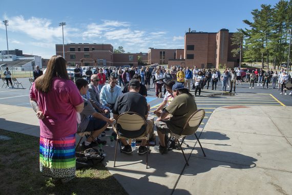 Ojibwe Nation playing an honor song