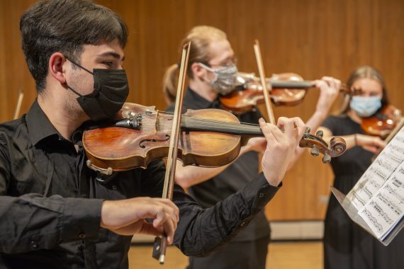 Students performing in Bemidji Chamber Orchestra.