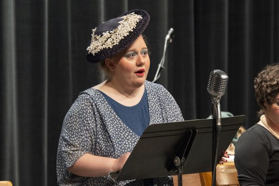 Emily Max, a sophomore music education major, as Latisha in ”The Old Maid and the Thief” at Bemidji State University