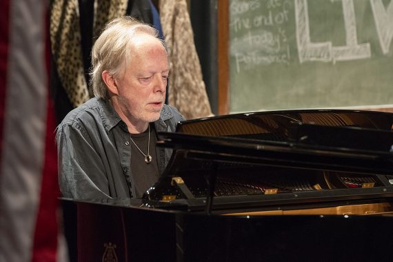 Adjunct Instructor Eric Gustafson playing piano for ”The Old Maid and the Thief”