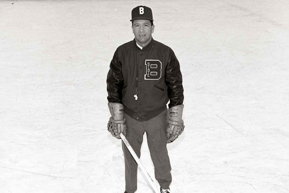 R.H. "Bob" Peters on the ice