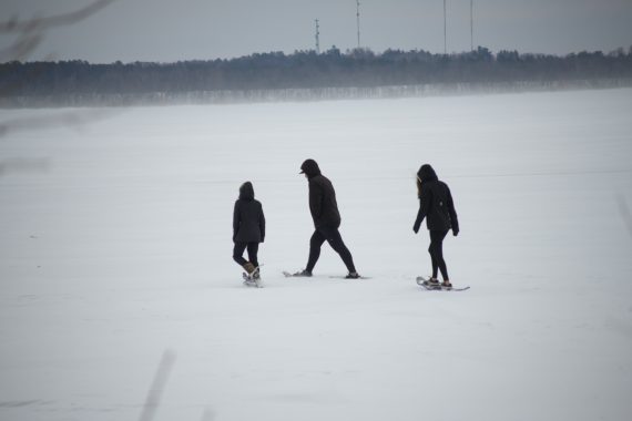 Snowshoeing on Lake Bemidji