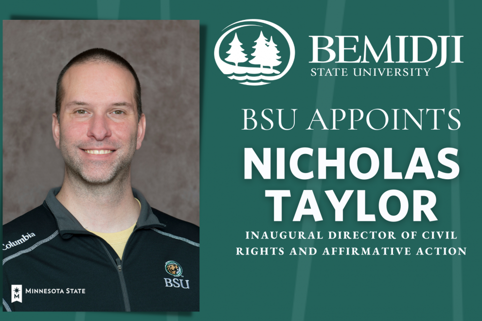Nicholas Taylor, inaugural director of civil rights and affirmative action at Bemidji State.