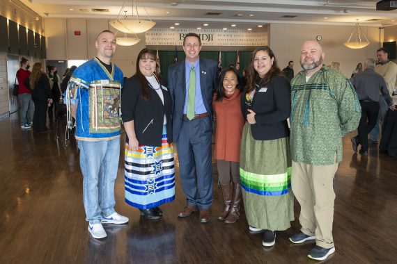 President Designate Hoffman and staff from the American Indian Resource Center and Niganawenimaanaanig Program