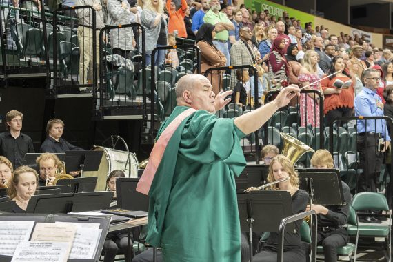 Scott Guidry conducting the BSU Wind Ensemble