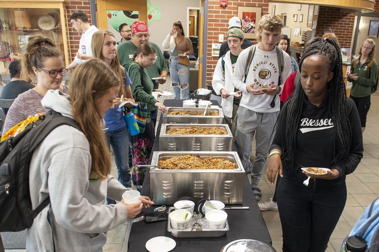 A wild rice meal was served at the AIRC Day of Welcome on August 24