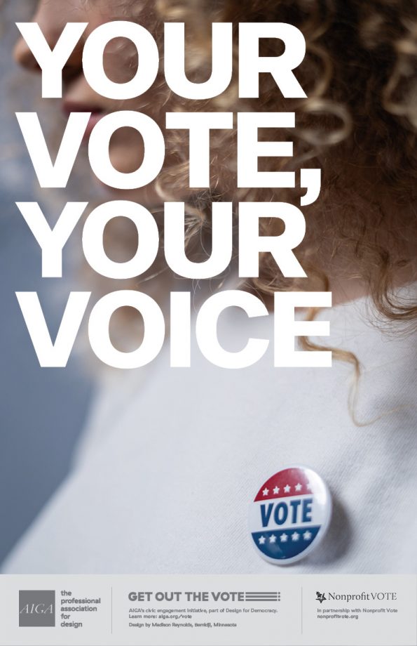 Your vote, your voice voting poster