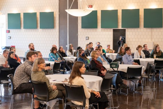 Attendees at the Oct. 10 announcement of the Institute for Indigenous Education & Practice