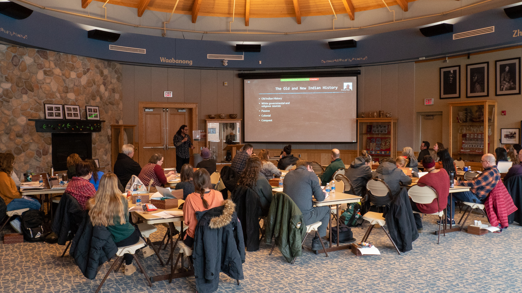 Attendees of Dr. Dennis Fisher's treaty presentation on Nov. 29