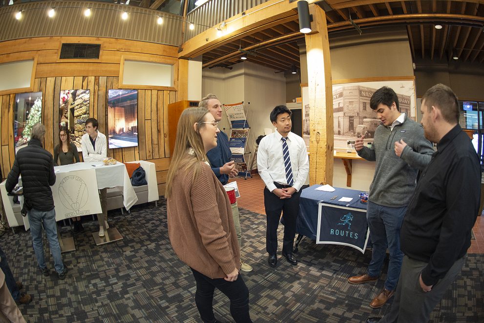 BSU marketing students present their products at a mock trade show on Nov. 30