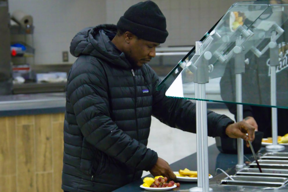 Students enjoy a free meal at the Late Night Study Breakfast on Dec. 6