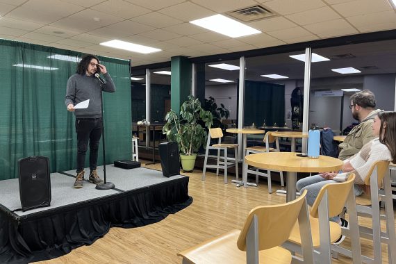 Chad Abushanab at Milk Tooth winter reading 2022