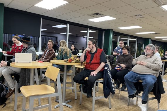 Audience members listening to the Milk Tooth 2022 winter reading