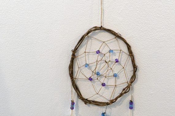 A dreamcatcher is displayed at the traditional Ojibwe crafts gallery Dec. 5