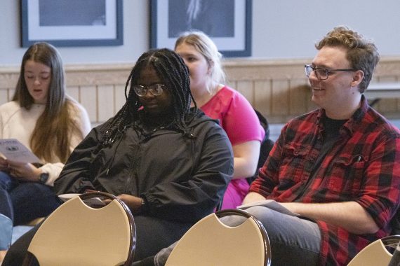 Nursing students at the Nursing Welcome Gathering on January 20