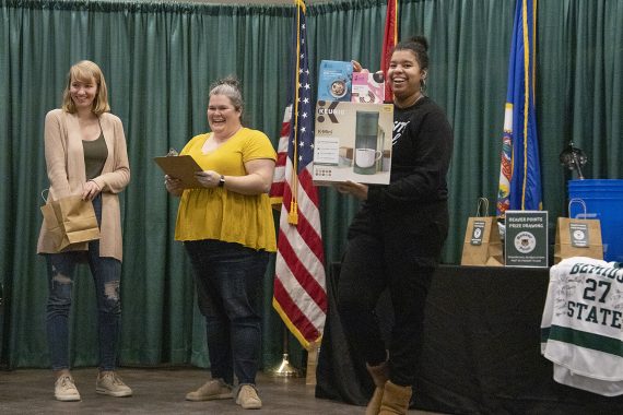 Prizes were given to attendees of the Beaver Organization Bash on Thursday, January 26