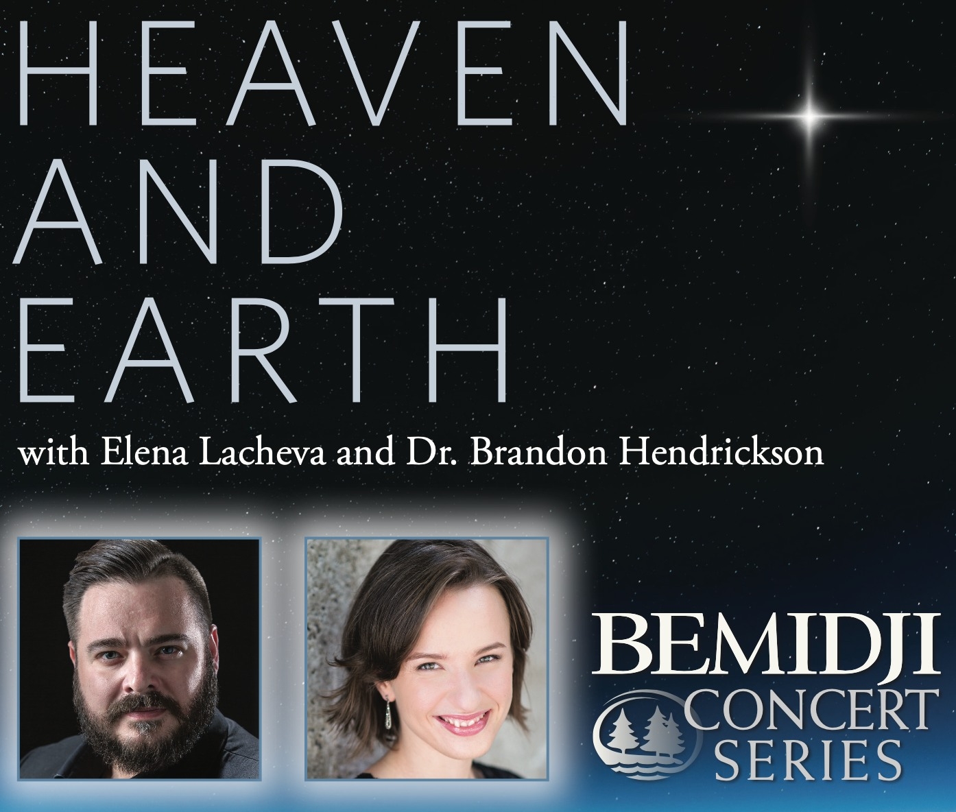 Poster for Heaven and Earth, a Bemidji Concert Series performance.