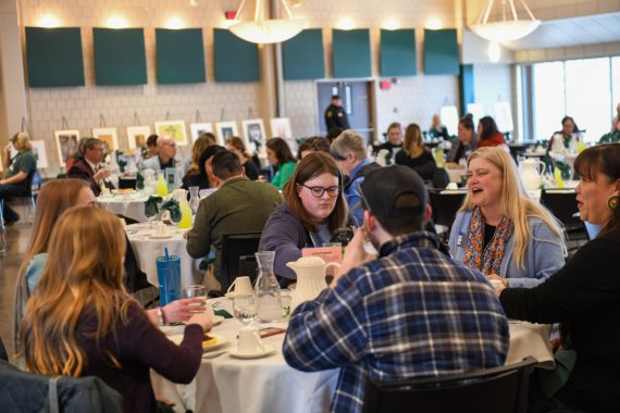 Attendees of the Women's History Month keynote and dinner