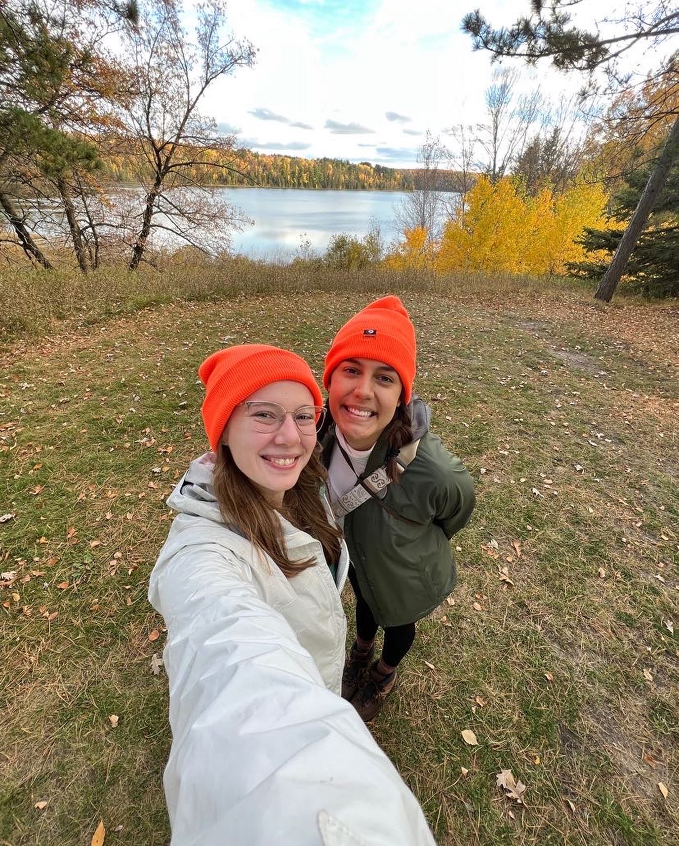 Author Lily and her friend pose for a photo