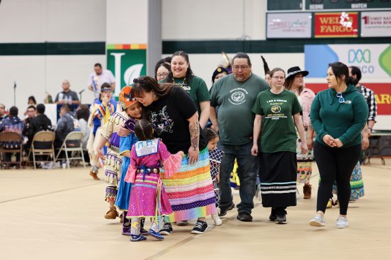 A photo of Chrissy Downwind at BSU's 50th Powwow